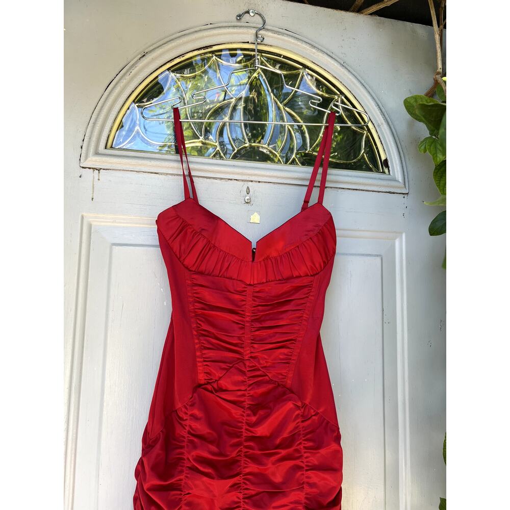 bebe red dress